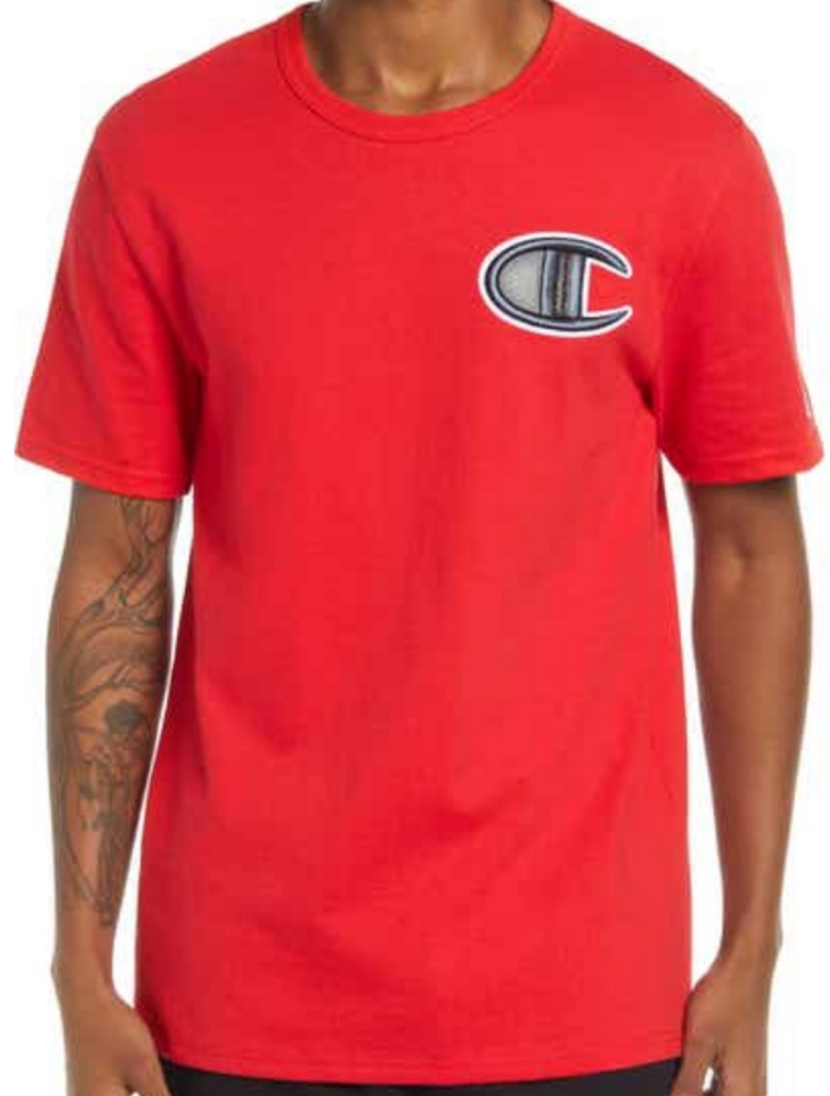 Champion NWT Heritage Big C Tee-shirt in Team Red
